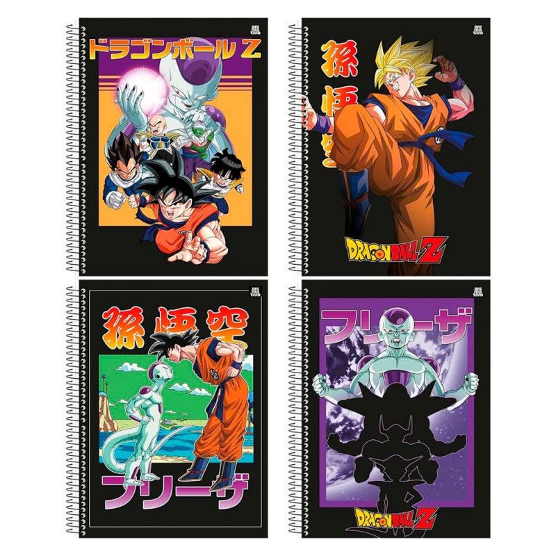 CADERNO 15 MATERIAS CAPA DURA 240FL DRAGON BALL SAO DOMINGO - REF. 10275 - PACOTE COM 2 UNIDADES