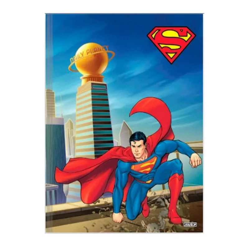 CADERNO BROCHURA 1/4 CAPA DURA 80FL SUPERMAN SAO DOMINGOS - REF. 10487 - PACOTE COM 5 UNIDADES