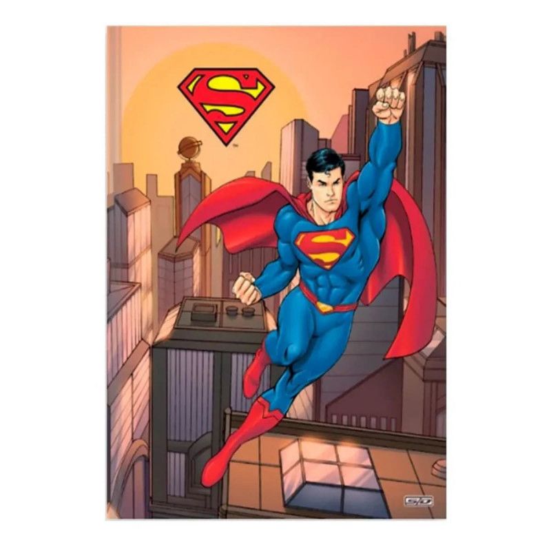 CADERNO BROCHURA 1/4 CAPA DURA 80FL SUPERMAN SAO DOMINGOS - REF. 10487 - PACOTE COM 5 UNIDADES