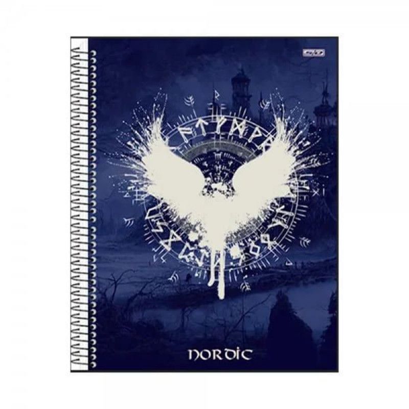 CADERNO 1 MATERIA CAPA DURA 80FL NORDIC SAO DOMINGOS - REF. 10264 - PACOTE COM 4 UNIDADES