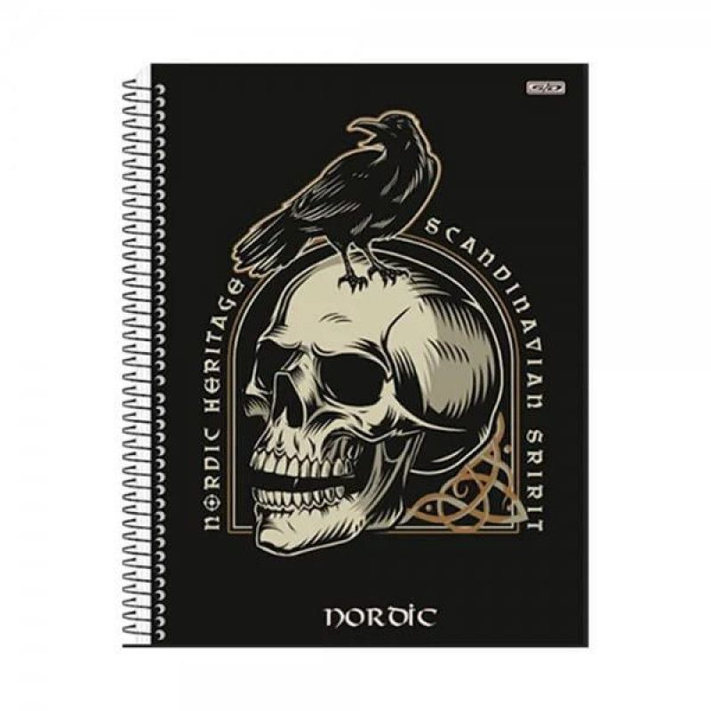 CADERNO 1 MATERIA CAPA DURA 80FL NORDIC SAO DOMINGOS - REF. 10264 - PACOTE COM 4 UNIDADES