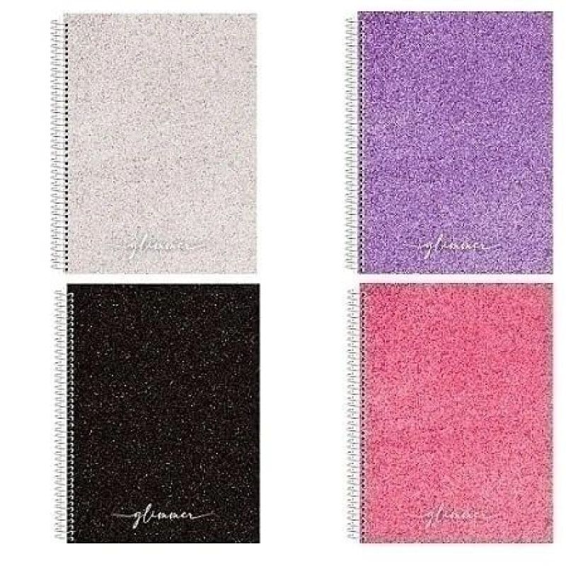 CADERNO 10 MATERIAS CAPA DURA 160FL COLEGIAL GLIMMER SAO DOMINGOS - REF. 10307 - PACOTE COM 4 UNIDADES