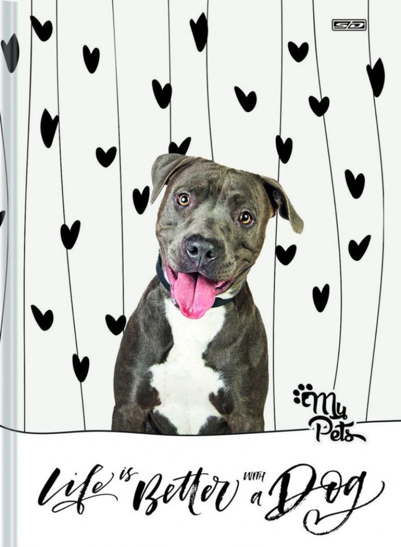 CADERNO BROCHURAO CAPA DURA 48FL MY PETS SAO DOMINGOS - REF. 10552 - PACOTE COM 10 UNIDADES