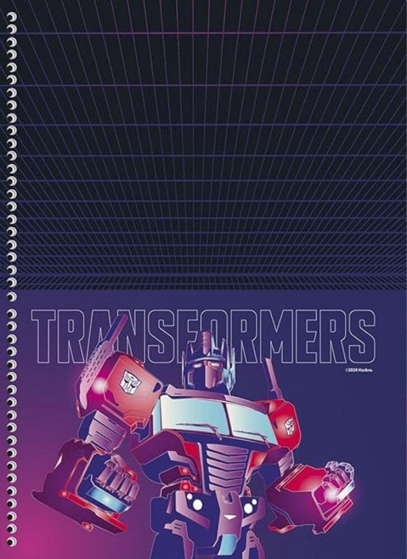CADERNO 10 MATERIAS CAPA DURA 160FL TRANSFORMERS SAO DOMINGOS - REF. 10311 - PACOTE COM 4 UNIDADES
