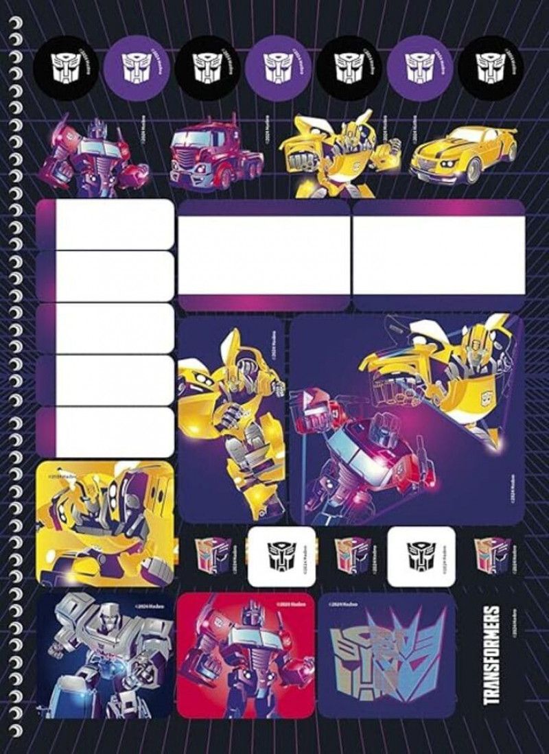 CADERNO 10 MATERIAS CAPA DURA 160FL TRANSFORMERS SAO DOMINGOS - REF. 10311 - PACOTE COM 4 UNIDADES