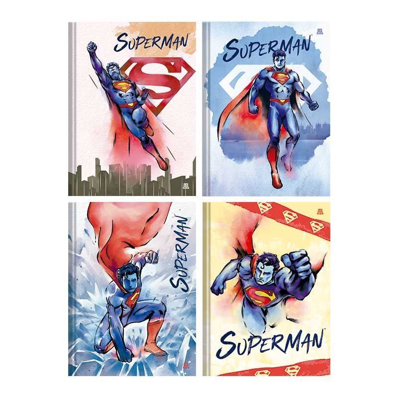 CADERNO BROCHURAO CAPA DURA 80FL SUPERMAN SAO DOMINGOS - REF. 10430 - PACOTE COM 5 UNIDADES