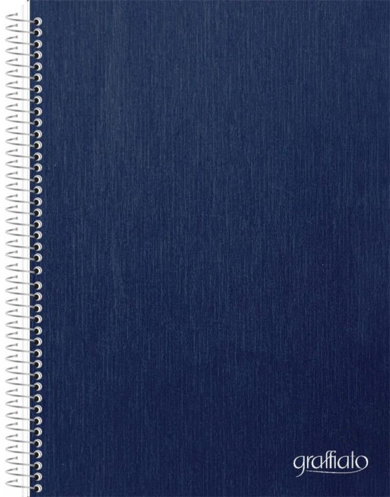 CADERNO 1 MATERIAS CAPA DURA 120FL GRAFFIATO AZUL SMART LINES - REF. 10572 - PACOTE COM 4 UNIDADES
