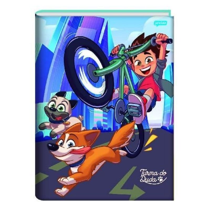 CADERNO BROCHURAO CAPA DURA 80FL TURMA DO DUDA JANDAIA - REF. 71690-77 - PACOTE COM 5 UNIDADES