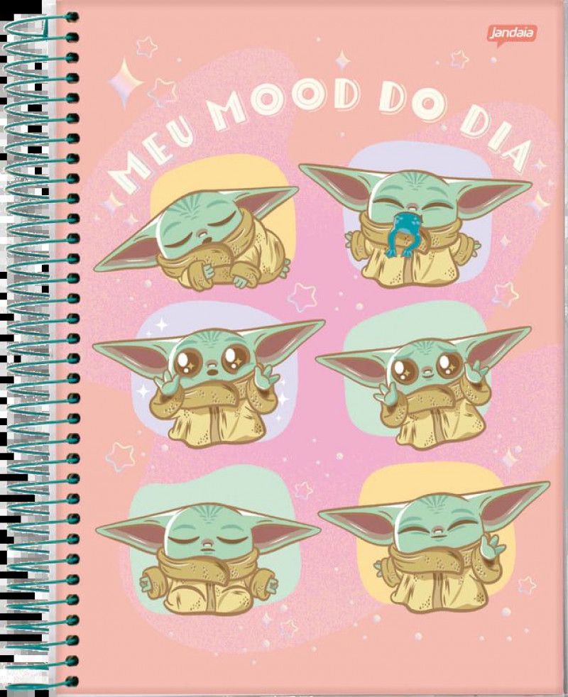 CADERNO 1 MATERIA CAPA DURA 80FL GROGU JANDAIA - REF. 75147-24 - PACOTE COM 4 UNIDADES