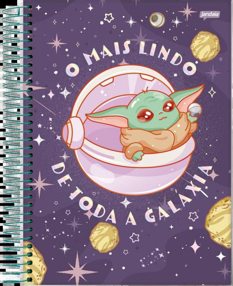 CADERNO 1 MATERIA CAPA DURA 80FL GROGU JANDAIA - REF. 75147-24 - PACOTE COM 4 UNIDADES