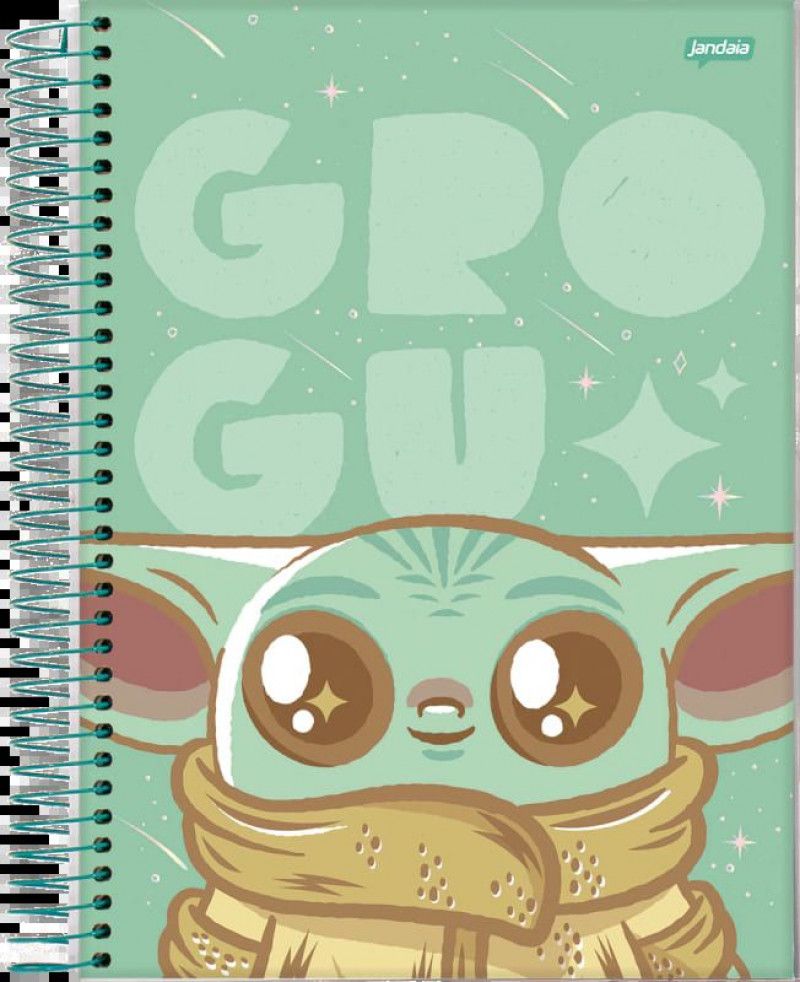 CADERNO 1 MATERIA CAPA DURA 80FL GROGU JANDAIA - REF. 75147-24 - PACOTE COM 4 UNIDADES