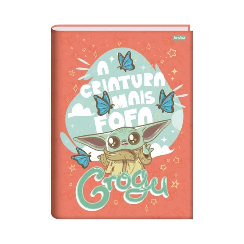 CADERNO BROCHURAO CAPA DURA 80FL GROGU JANDAIA - REF. 75186-24 - PACOTE COM 5 UNIDADES