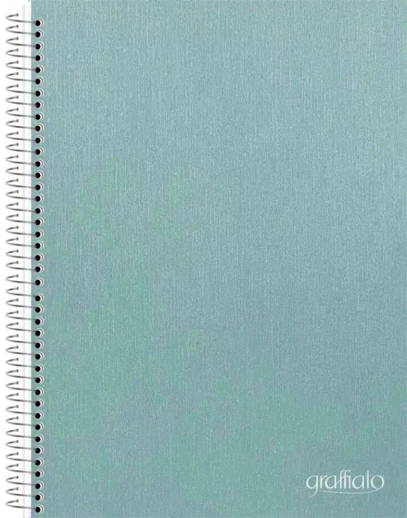 CADERNO 1 MATERIA CAPA DURA 120FL GRAFFIATO PRATA SMART LINE - REF. 10570 - PACOTE COM 4 UNIDADES