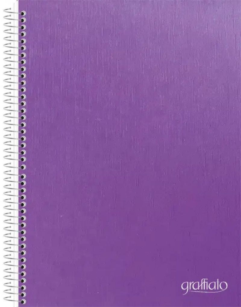 CADERNO 1 MATERIA CAPA DURA 120FL GRAFFIATO LILAS SMART LINES - REF. 10573 - PACOTE COM 4 UNIDADES