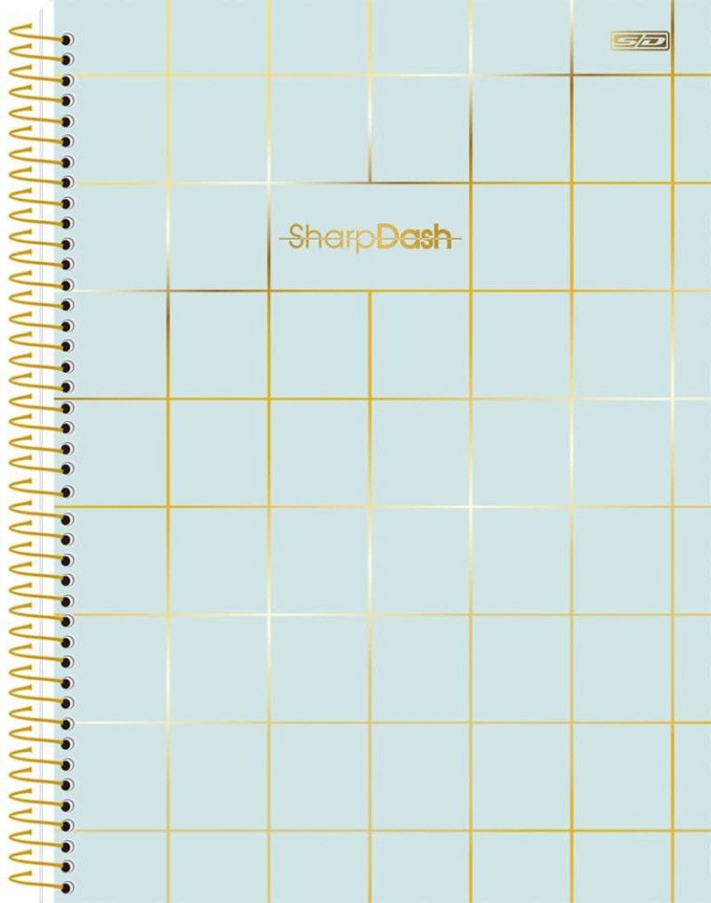 CADERNO 1 MATERIA CAPA DURA 80FL SHARP DASH SMART LINES SAO DOMINGOS - REF. 10565 - PACOTE COM 4 UNIDADES