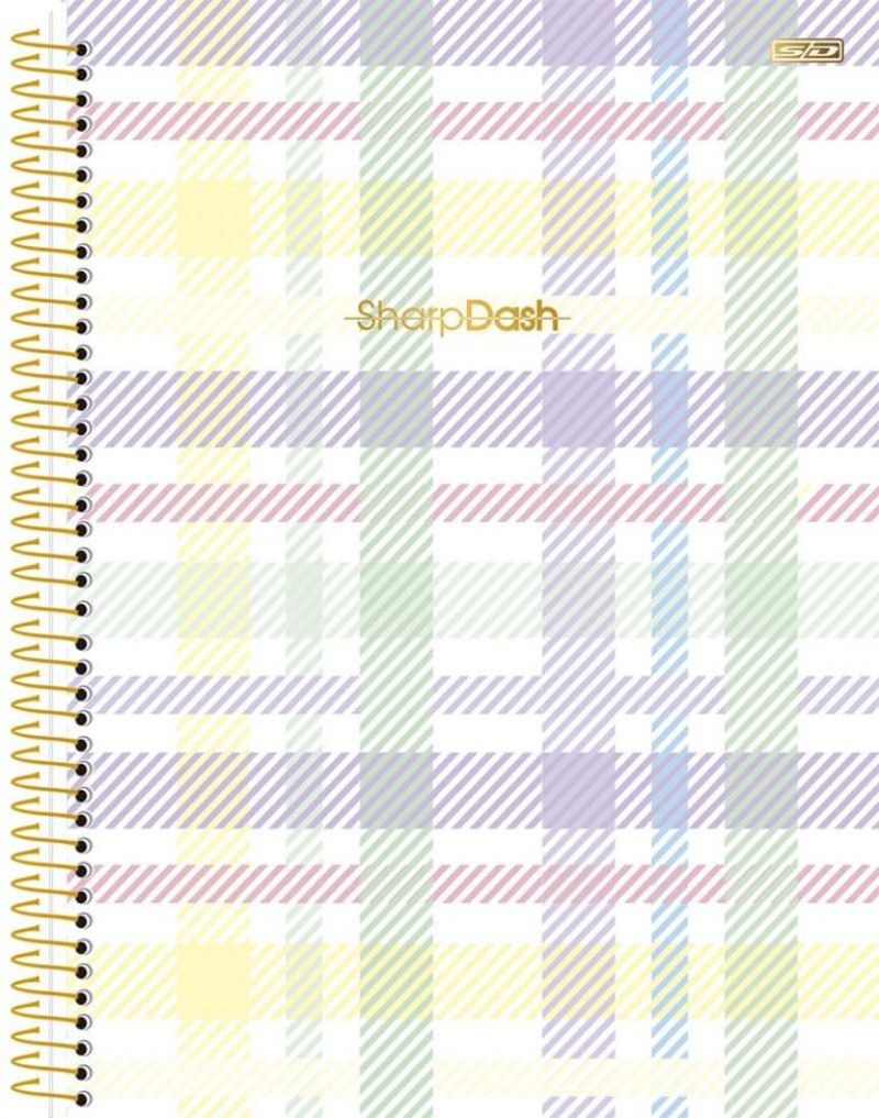 CADERNO 1 MATERIA CAPA DURA 80FL SHARP DASH SMART LINES SAO DOMINGOS - REF. 10565 - PACOTE COM 4 UNIDADES