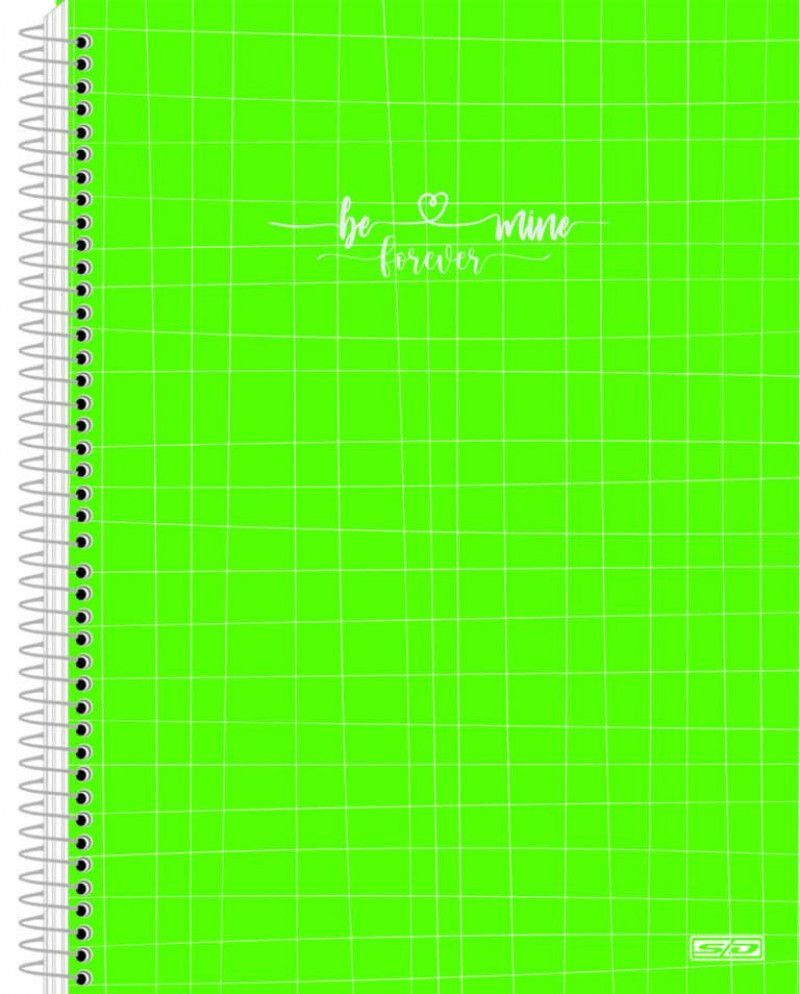 CADERNO 10 MATERIAS CAPA DURA 160FL COLEGIAL BE MINE SAO DOMINGOS - REF. 10300 - PACOTE COM 4 UNIDADES