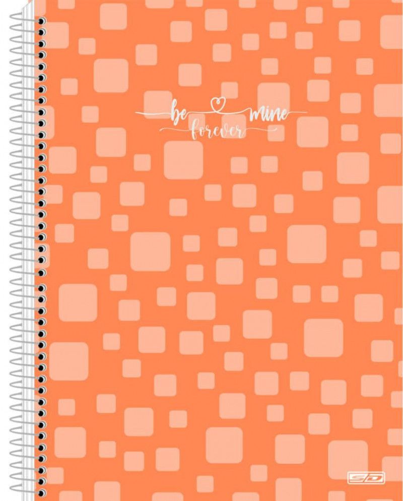 CADERNO 10 MATERIAS CAPA DURA 160FL COLEGIAL BE MINE SAO DOMINGOS - REF. 10300 - PACOTE COM 4 UNIDADES