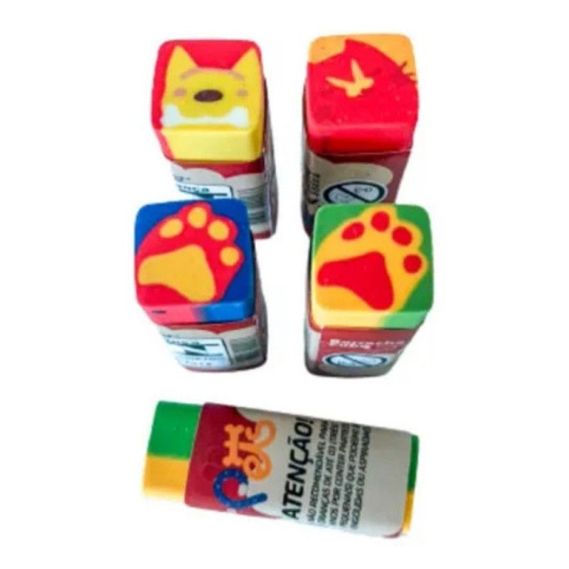 BORRACHA CUBO PETS LEO E LEO - REF. 74217 - CAIXA COM 32 UNIDADES