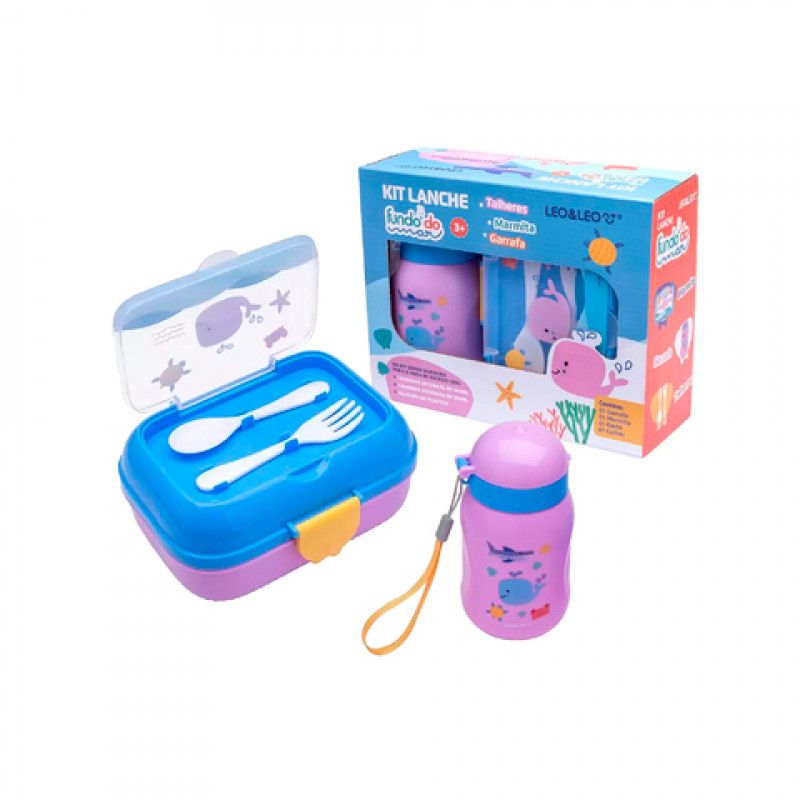 KIT LANCHE FUNDO DO MAR LEO E LEO - 97830 UN COM 1 UN