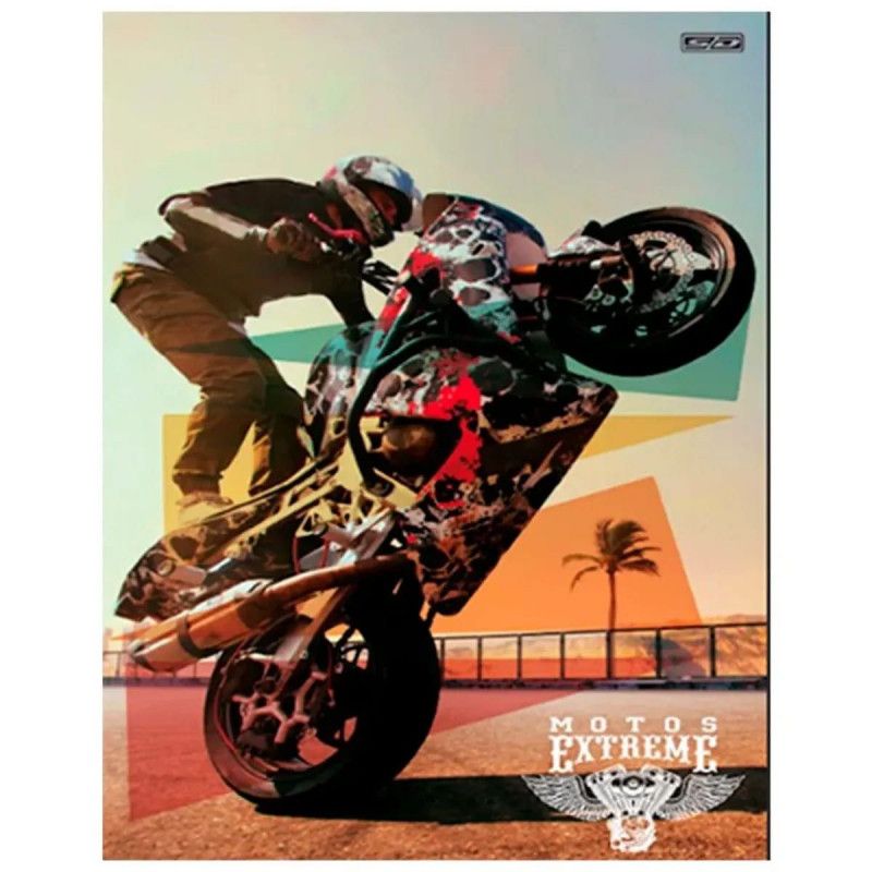 CADERNO BROCHURAO CAPA DURA 48FL MOTOS SAO DOMINGOS - REF. 10428 - PACOTE COM 10 UNIDADES