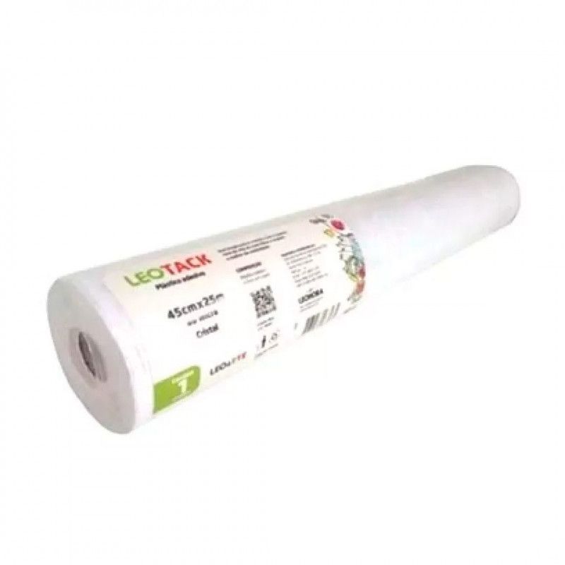 ADESIVO 45 CM X 25 METROS 50 MICRAS TRANSPARENTE LEOART - REF. 79230 - 1 UNIDADE