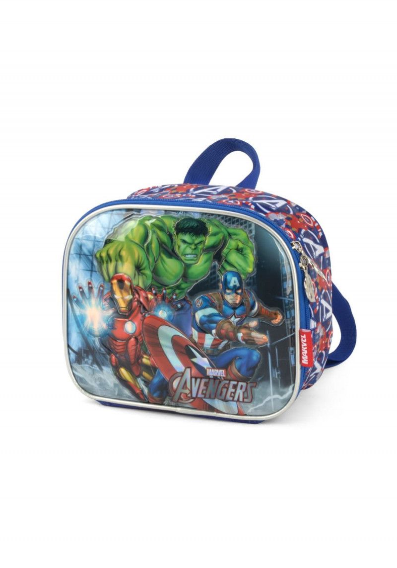 LANCHEIRA DE COSTAS AVENGERS AZUL LUXCEL - REF. LA39533AG-AZ - 1 UNIDADE