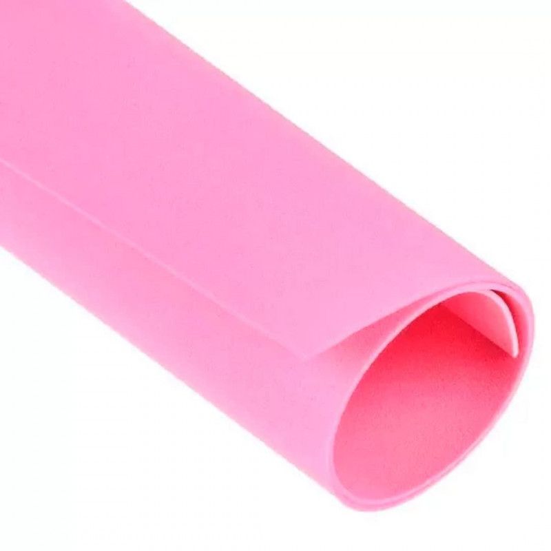 PLACA EVA 60X40CM LISO ROSA BEBE MAKE+ - REF. 9628 - PACOTE COM 10 UNIDADES