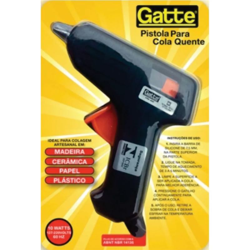 PISTOLA COLA QUENTE PEQUENA GATTE - REF. 4007 - 1 UNIDADE