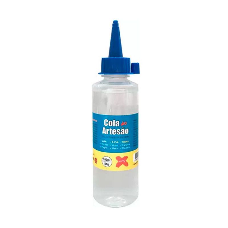 COLA DE SILICONE DO ARTESAO LIQUIDO 100ML/84G MAKE+ - REF. 6010 - CAIXA COM 12 UNIDADES