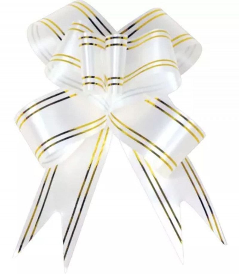 LACO PRONTO 28MM BRANCO/DOURADO MAKE+ - REF. 5172 - PACOTE COM 200 UNIDADES