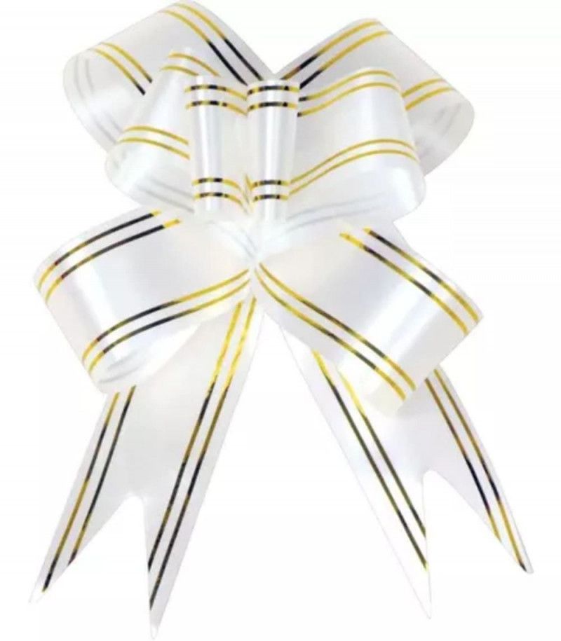 LACO PRONTO 28MM BRANCO/DOURADO MAKE+ - REF. 5172 - PACOTE COM 10 UNIDADES