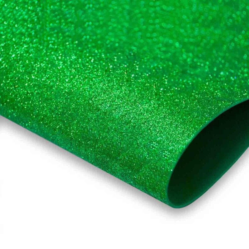 PLACA EVA GLITTER 60X40CM MAKE+ VERDE - REF. 9742 - PACOTE COM 5 UNIDADES