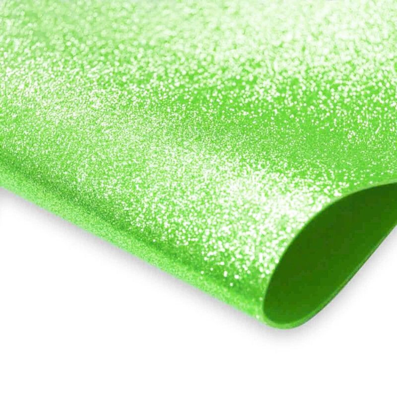 PLACA EVA GLITTER 60X40CM MAKE+ NEON VERDE - REF. 9612 - PACOTE COM 5 UNIDADES
