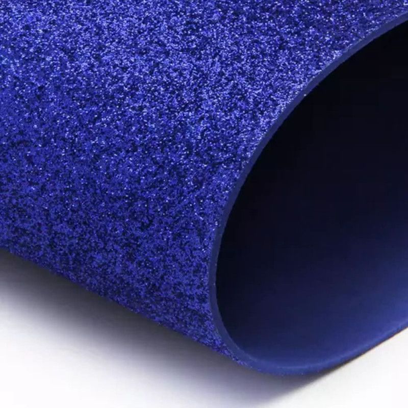 PLACA EVA 60X40CM GLITER MAKE+ AZUL ESCURO - REF. 9743 - PACOTE COM 5 UNIDADES