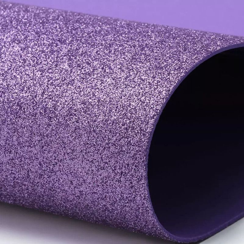 PLACA EVA 60X40CM GLITER MAKE+ LILAS - REF. 9738 - PACOTE COM 5 UNIDADES