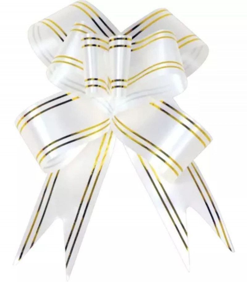 LACO PRONTO 45MM BRANCO/DOURADO MAKE+ - REF. 5173 - PACOTE COM 100 UNIDADES