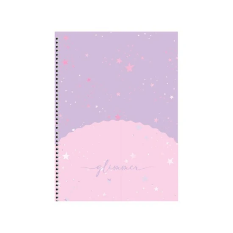 CADERNO 1 MATERIA CAPA DURA 80FL COLEGIAL GLIMMER SAO DOMINGOS - REF. 10306 - PACOTE COM 4 UNIDADES