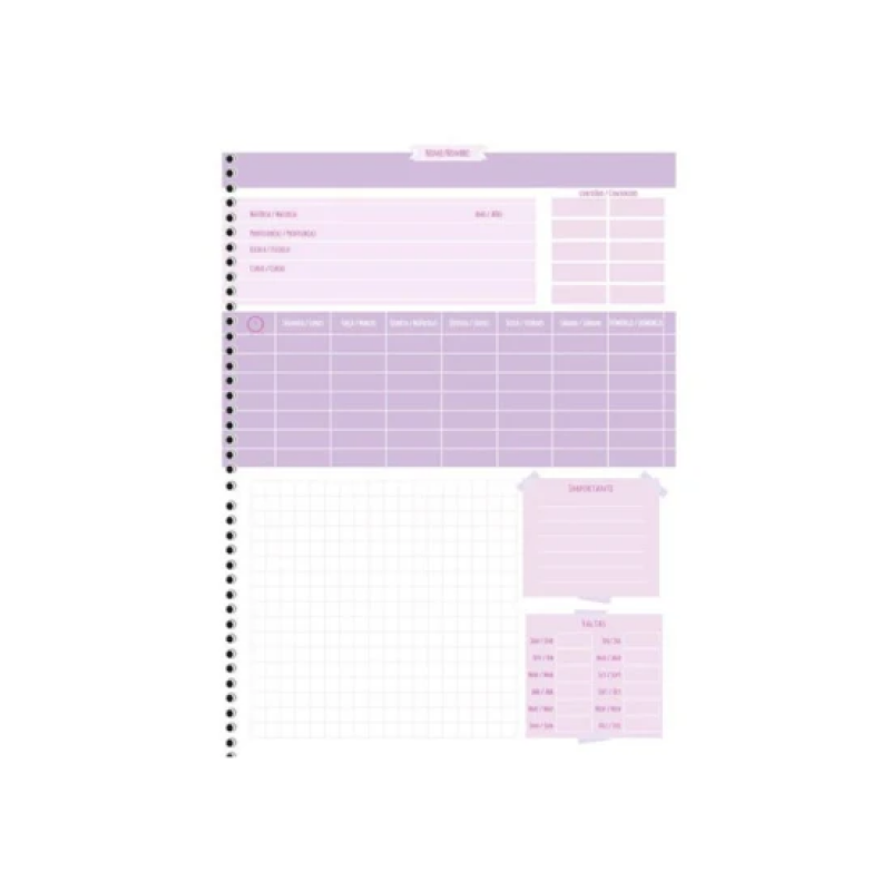 CADERNO 1 MATERIA CAPA DURA 80FL COLEGIAL GLIMMER SAO DOMINGOS - REF. 10306 - PACOTE COM 4 UNIDADES