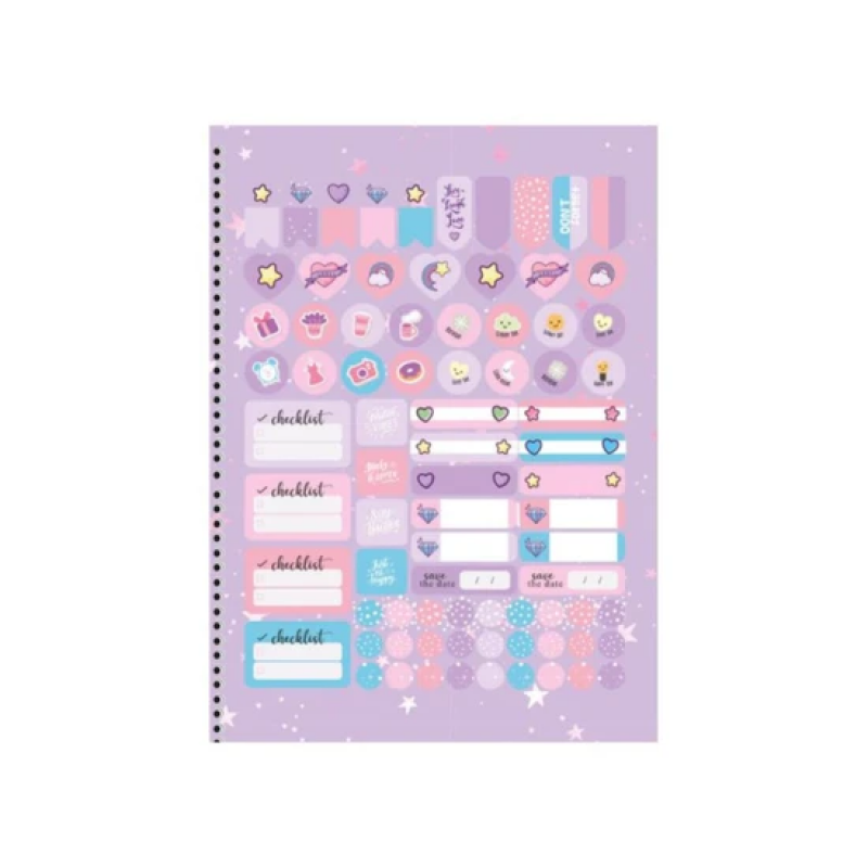 CADERNO 1 MATERIA CAPA DURA 80FL COLEGIAL GLIMMER SAO DOMINGOS - REF. 10306 - PACOTE COM 4 UNIDADES