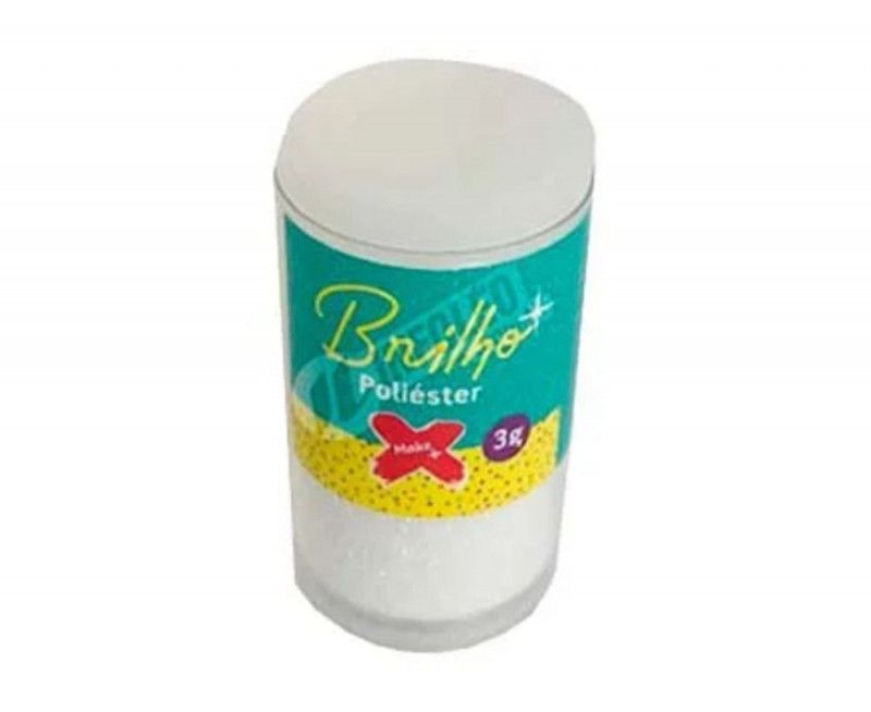 GLITTER POLIESTER 3G MAKE+ BRANCO - REF. 7000 - PACOTE COM 12 UNIDADES