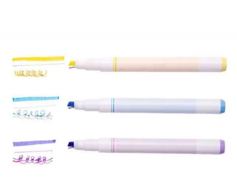 PINCEL MARCA TEXTO LETTERING COM 3 CORES JOCAR OFFICE - REF. 94118 - 1 UNIDADE