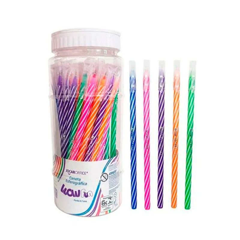 CANETA ESFEROGRAFICA 0.7 WOW FUN JOCAR OFFICE - REF. 97947 - PACOTE COM 50 UNIDADES