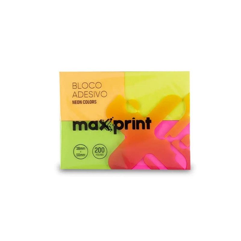 BLOCO ADESIVO DE ANOTACAO 38X50MM NEON MAXPRINT - REF. 74 1705 - 1 UNIDADE