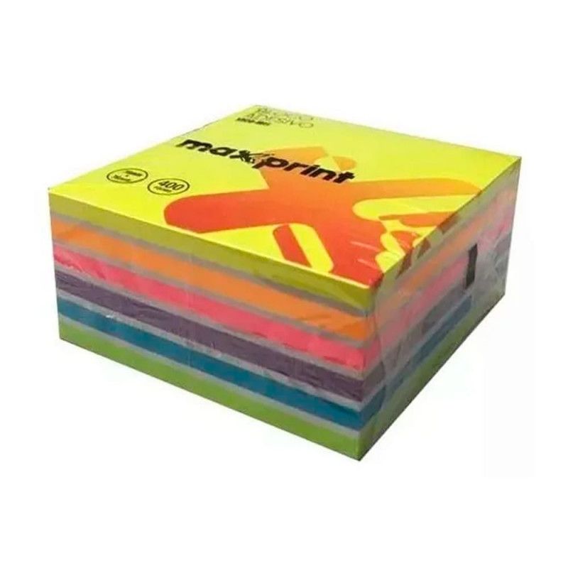 BLOCO ADESIVO DE ANOTACAO 76X76MM ARCO-IRIS MAXPRINT - REF. 74 4867 - 1 UNIDADE