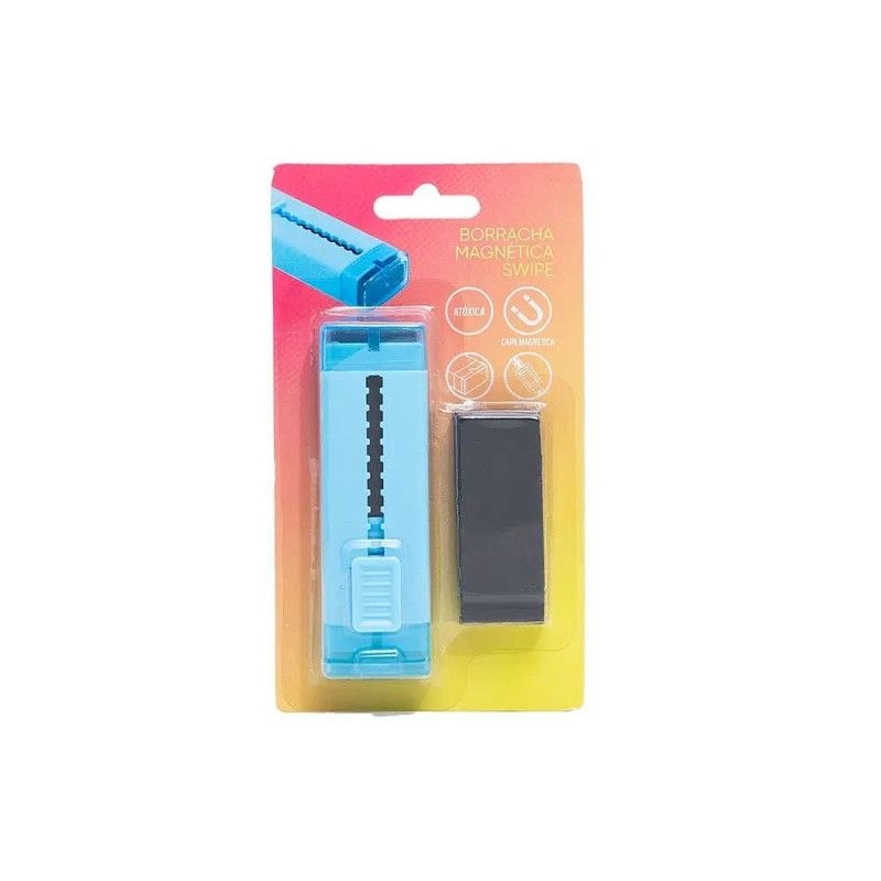 BORRACHA SWIPE RETRATIL MAGNETICA AZUL MAXPRINT - REF. 70000130 - 1 UNIDADE