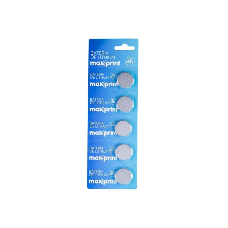 BATERIA CR2025 3V LITHIUM MAXPRINT - REF. 75 8619 - PACOTE COM 5 UNIDADES