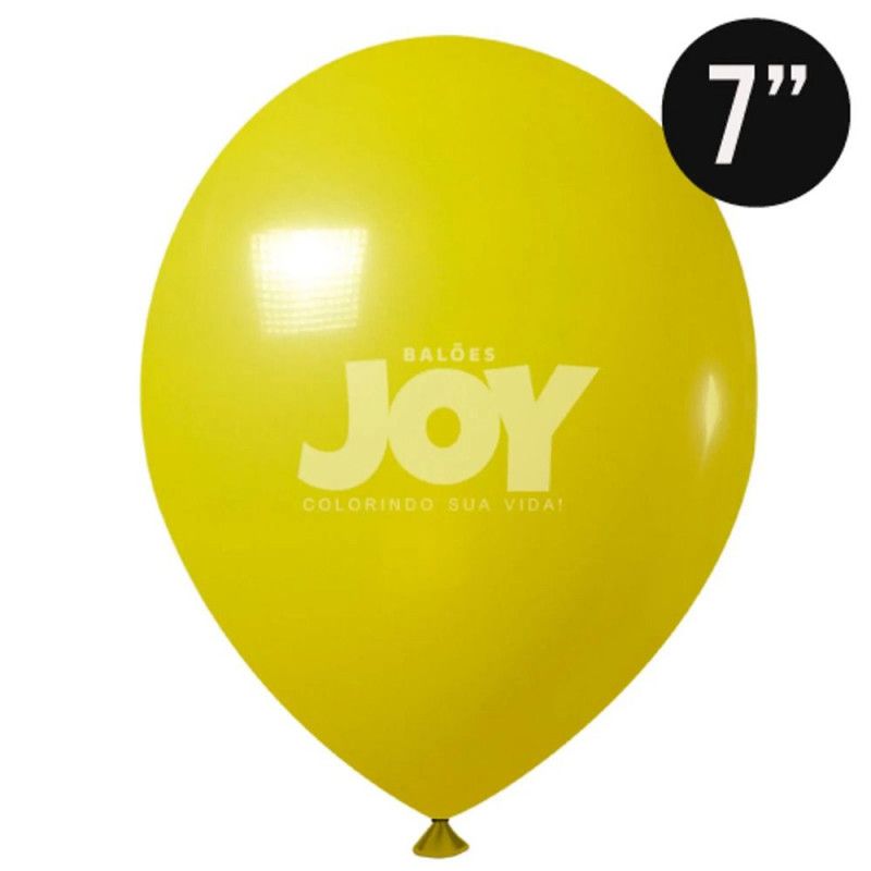 BALAO LISO N.7 COM 50 UNIDADES JOY AMARELO - 1 UNIDADE