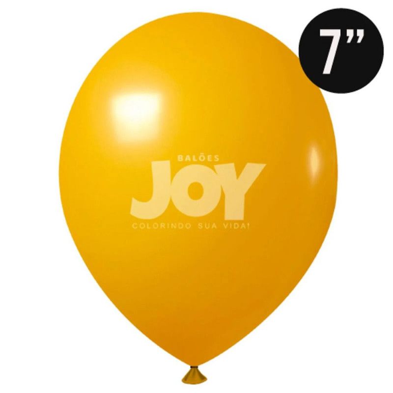 BALAO LISO N.7 COM 50 UNIDADES JOY AMARELO SOL - 1 UNIDADE