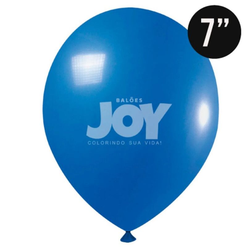 BALAO LISO N.7 COM 50 UNIDADES JOY AZUL COBALTO - 1 UNIDADE